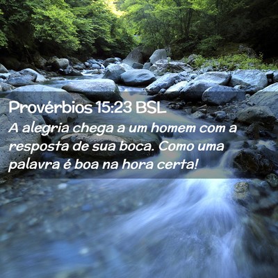 Picture 02 - Provérbios 15:23 BSL - A alegria chega a um homem com a resposta de sua - Bible Verse Picture
