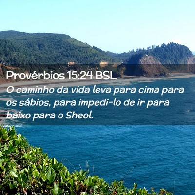 Picture 02 - Provérbios 15:24 BSL - O caminho da vida leva para cima para os sábios, - Bible Verse Picture