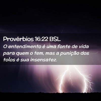 Picture 02 - Provérbios 16:22 BSL - O entendimento é uma fonte de vida para quem o - Bible Verse Picture