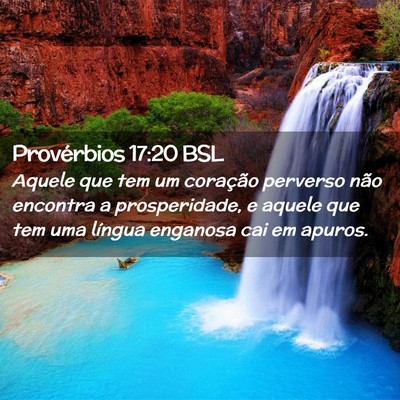 Picture 02 - Provérbios 17:20 BSL - Aquele que tem um coração perverso não - Bible Verse Picture