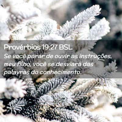 Picture 02 - Provérbios 19:27 BSL - Se você parar de ouvir as instruções, meu - Bible Verse Picture