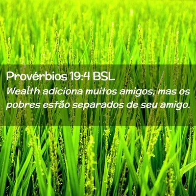 Picture 02 - Provérbios 19:4 BSL - Wealth adiciona muitos amigos, mas os pobres - Bible Verse Picture