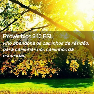 Picture 02 - Provérbios 2:13 BSL - who abandona os caminhos da retidão, para - Bible Verse Picture