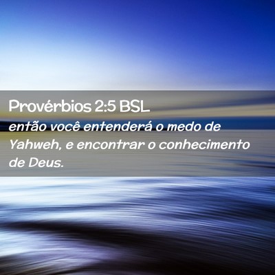 Picture 02 - Provérbios 2:5 BSL - então você entenderá o medo de Yahweh, e - Bible Verse Picture