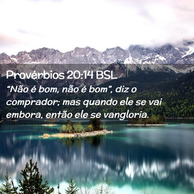 Picture 02 - Provérbios 20:14 BSL - “Não é bom, não é bom”, diz o comprador; - Bible Verse Picture