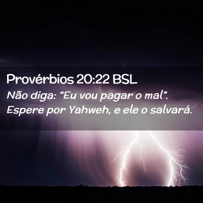 Picture 02 - Provérbios 20:22 BSL - Não diga: “Eu vou pagar o mal”. Espere por - Bible Verse Picture