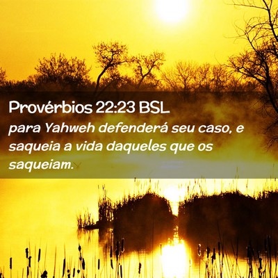 Picture 02 - Provérbios 22:23 BSL - para Yahweh defenderá seu caso, e saqueia a vida - Bible Verse Picture
