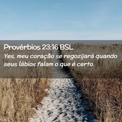 Picture 02 - Provérbios 23:16 BSL - Yes, meu coração se regozijará quando seus - Bible Verse Picture