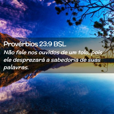 Picture 02 - Provérbios 23:9 BSL - Não fale nos ouvidos de um tolo, pois ele - Bible Verse Picture