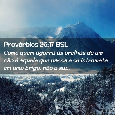 Picture 02 - Provérbios 26:17 BSL - Como quem agarra as orelhas de um cão é aquele - Bible Verse Picture