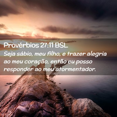 Picture 02 - Provérbios 27:11 BSL - Seja sábio, meu filho, e trazer alegria ao meu - Bible Verse Picture