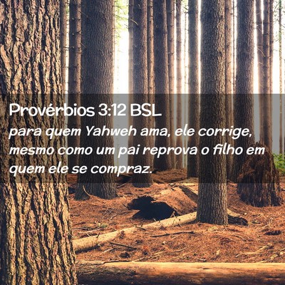 Picture 02 - Provérbios 3:12 BSL - para quem Yahweh ama, ele corrige, mesmo como um - Bible Verse Picture