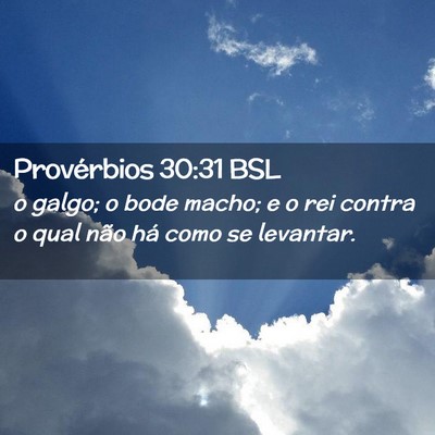 Picture 02 - Provérbios 30:31 BSL - o galgo; o bode macho; e o rei contra o qual não - Bible Verse Picture