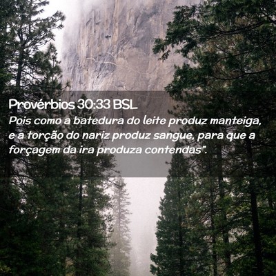 Picture 02 - Provérbios 30:33 BSL - Pois como a batedura do leite produz manteiga, e - Bible Verse Picture