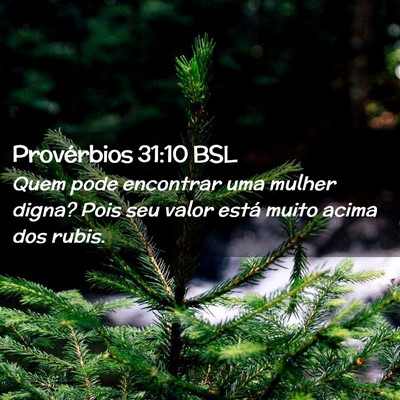 Picture 02 - Provérbios 31:10 BSL - Quem pode encontrar uma mulher digna? Pois seu - Bible Verse Picture