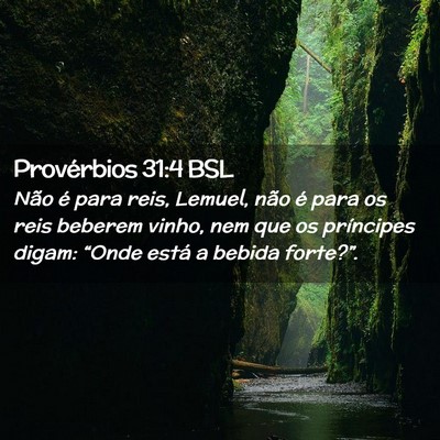 Picture 02 - Provérbios 31:4 BSL - Não é para reis, Lemuel, não é para os reis - Bible Verse Picture