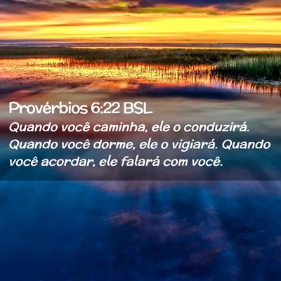 Picture 02 - Provérbios 6:22 BSL - Quando você caminha, ele o conduzirá. Quando - Bible Verse Picture