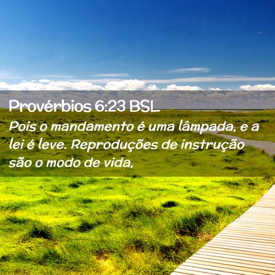 Picture 02 - Provérbios 6:23 BSL - Pois o mandamento é uma lâmpada, e a lei é - Bible Verse Picture