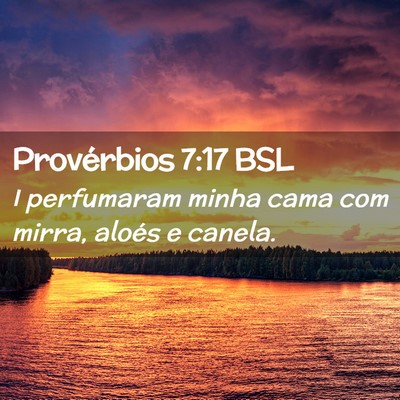 Picture 02 - Provérbios 7:17 BSL - I perfumaram minha cama com mirra, aloés e - Bible Verse Picture