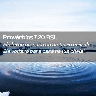 Picture 02 - Provérbios 7:20 BSL - Ele levou um saco de dinheiro com ele. Ele - Bible Verse Picture
