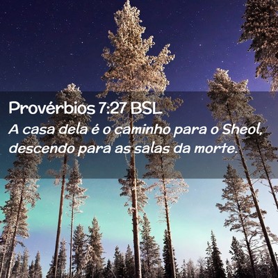 Picture 02 - Provérbios 7:27 BSL - A casa dela é o caminho para o Sheol, descendo - Bible Verse Picture