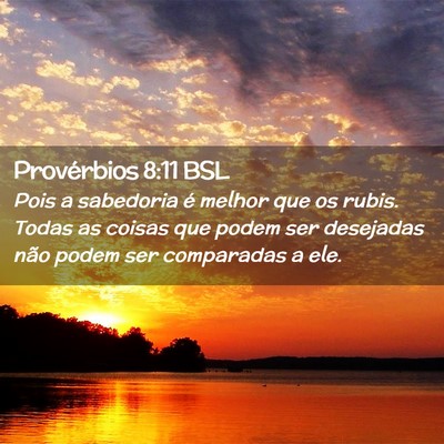 Picture 02 - Provérbios 8:11 BSL - Pois a sabedoria é melhor que os rubis. Todas as - Bible Verse Picture