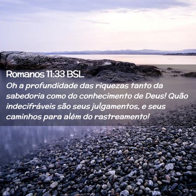 Picture 02 - Romanos 11:33 BSL - Oh a profundidade das riquezas tanto da sabedoria - Bible Verse Picture