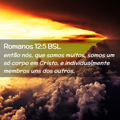 Picture 02 - Romanos 12:5 BSL - então nós, que somos muitos, somos um só corpo - Bible Verse Picture