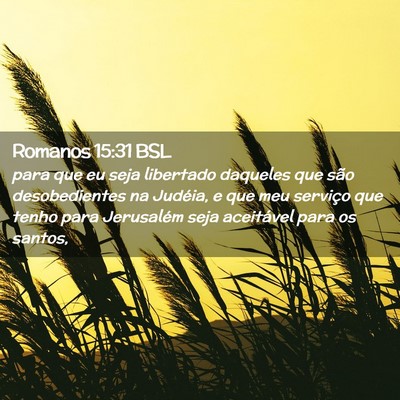 Picture 02 - Romanos 15:31 BSL - para que eu seja libertado daqueles que são - Bible Verse Picture