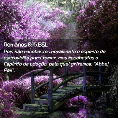 Picture 02 - Romanos 8:15 BSL - Pois não recebestes novamente o espírito de - Bible Verse Picture