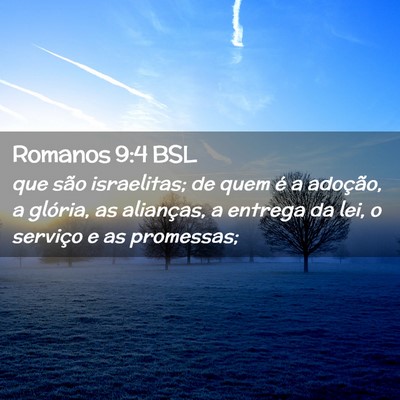 Picture 02 - Romanos 9:4 BSL - que são israelitas; de quem é a adoção, a - Bible Verse Picture