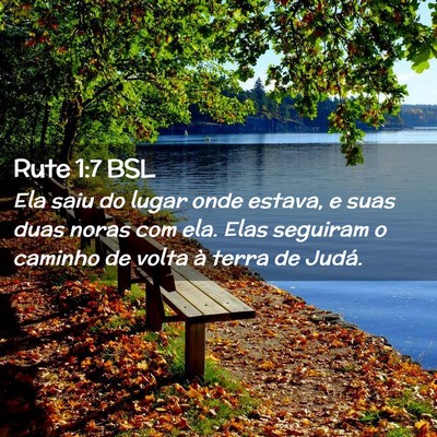 Picture 02 - Rute 1:7 BSL - Ela saiu do lugar onde estava, e suas duas noras - Bible Verse Picture
