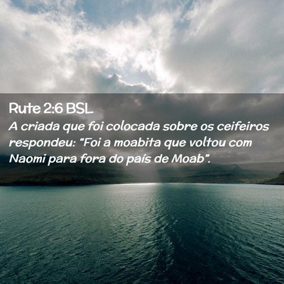 Picture 02 - Rute 2:6 BSL - A criada que foi colocada sobre os ceifeiros - Bible Verse Picture