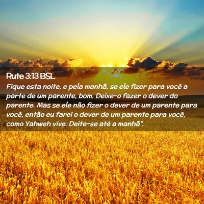 Picture 02 - Rute 3:13 BSL - Fique esta noite, e pela manhã, se ele fizer - Bible Verse Picture