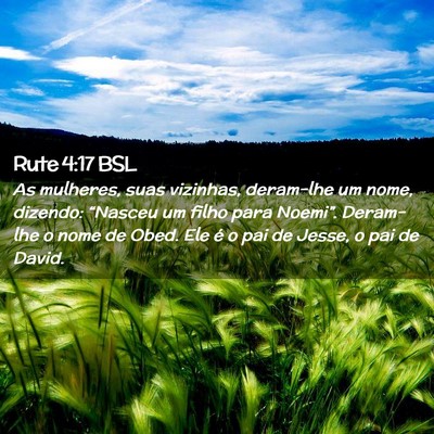 Picture 02 - Rute 4:17 BSL - As mulheres, suas vizinhas, deram-lhe um nome, - Bible Verse Picture