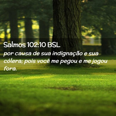 Picture 02 - Salmos 102:10 BSL - por causa de sua indignação e sua cólera; pois - Bible Verse Picture