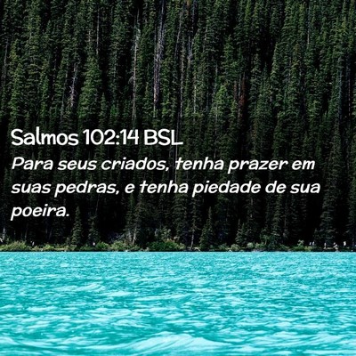 Picture 02 - Salmos 102:14 BSL - Para seus criados, tenha prazer em suas pedras, e - Bible Verse Picture