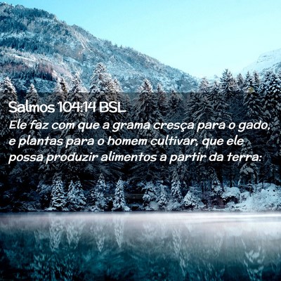 Picture 02 - Salmos 104:14 BSL - Ele faz com que a grama cresça para o gado, e - Bible Verse Picture