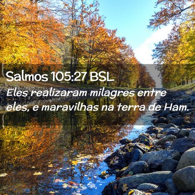 Picture 02 - Salmos 105:27 BSL - Eles realizaram milagres entre eles, e maravilhas - Bible Verse Picture