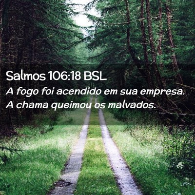 Picture 02 - Salmos 106:18 BSL - A fogo foi acendido em sua empresa. A chama - Bible Verse Picture