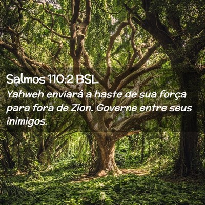 Picture 02 - Salmos 110:2 BSL - Yahweh enviará a haste de sua força para fora - Bible Verse Picture