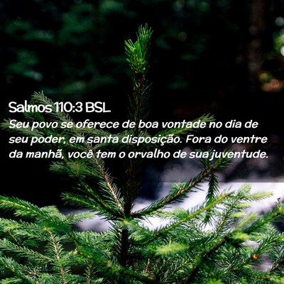 Picture 02 - Salmos 110:3 BSL - Seu povo se oferece de boa vontade no dia de seu - Bible Verse Picture