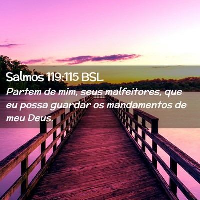 Picture 02 - Salmos 119:115 BSL - Partem de mim, seus malfeitores, que eu possa - Bible Verse Picture