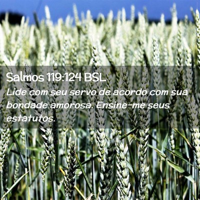 Picture 02 - Salmos 119:124 BSL - Lide com seu servo de acordo com sua bondade - Bible Verse Picture