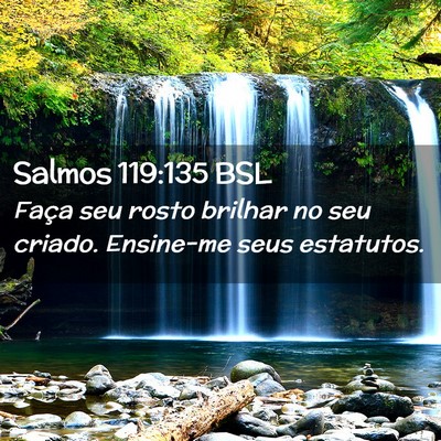 Picture 02 - Salmos 119:135 BSL - Faça seu rosto brilhar no seu criado. Ensine-me - Bible Verse Picture