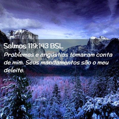 Picture 02 - Salmos 119:143 BSL - Problemas e angústias tomaram conta de mim. Seus - Bible Verse Picture