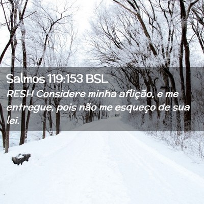 Picture 02 - Salmos 119:153 BSL - RESH Considere minha aflição, e me entregue, - Bible Verse Picture