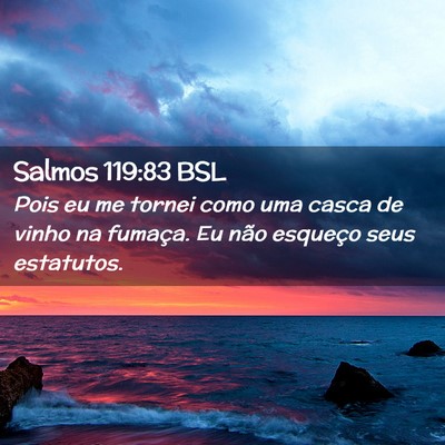 Picture 02 - Salmos 119:83 BSL - Pois eu me tornei como uma casca de vinho na - Bible Verse Picture