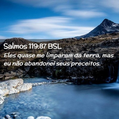 Picture 02 - Salmos 119:87 BSL - Eles quase me limparam da terra, mas eu não - Bible Verse Picture