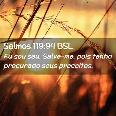 Picture 02 - Salmos 119:94 BSL - Eu sou seu. Salve-me, pois tenho procurado seus - Bible Verse Picture